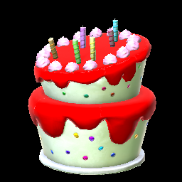 Rocket League Items Birthday Cake Crimson