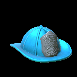 Rocket League Items Fire Helmet Sky Blue