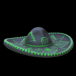 Rocket League Items Mariachi Hat Forest Green