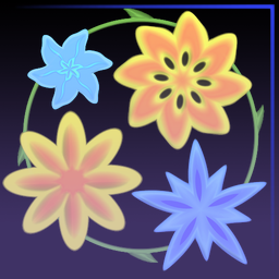 Springtime Flowers Cobalt